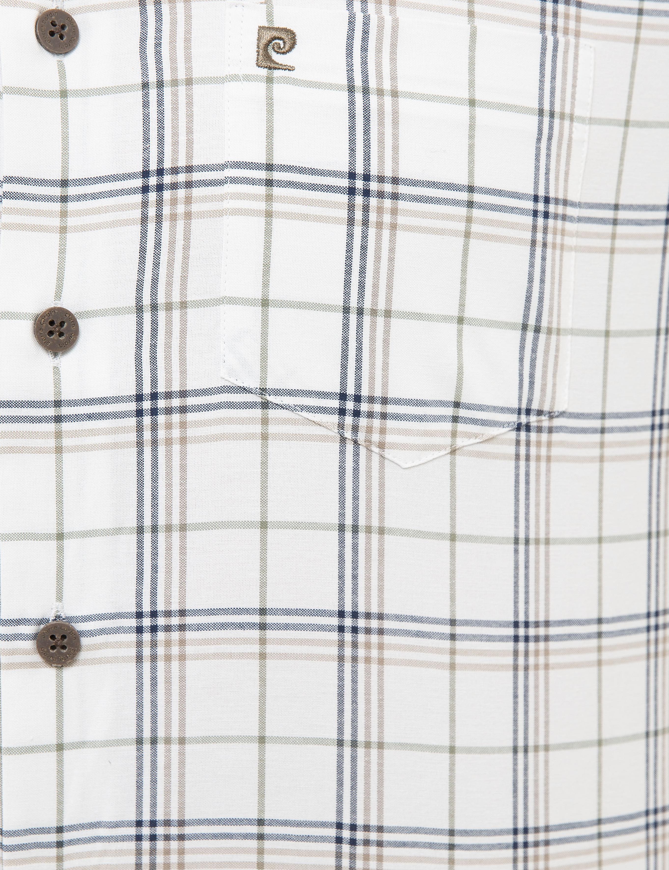 Kahverengi Detaylı Regular Fit Kısa Kollu Gömlek