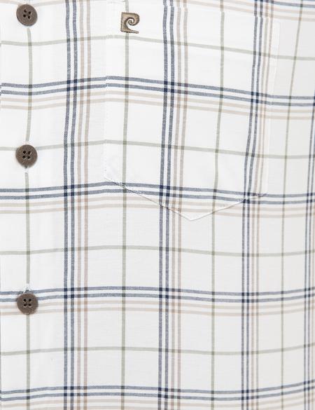 Kahverengi Detaylı Regular Fit Kısa Kollu Gömlek - 50227427010