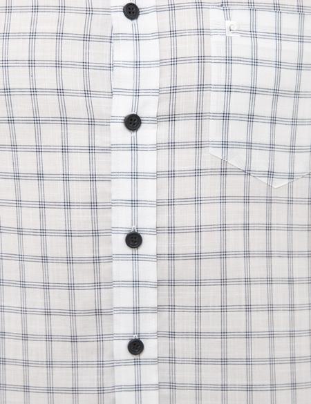 Lacivert Regular Fit Kısa Kollu Gömlek - 50227435010