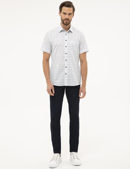 Lacivert Regular Fit Kısa Kollu Gömlek - 50227435010