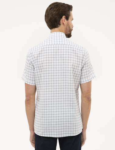 Lacivert Regular Fit Kısa Kollu Gömlek