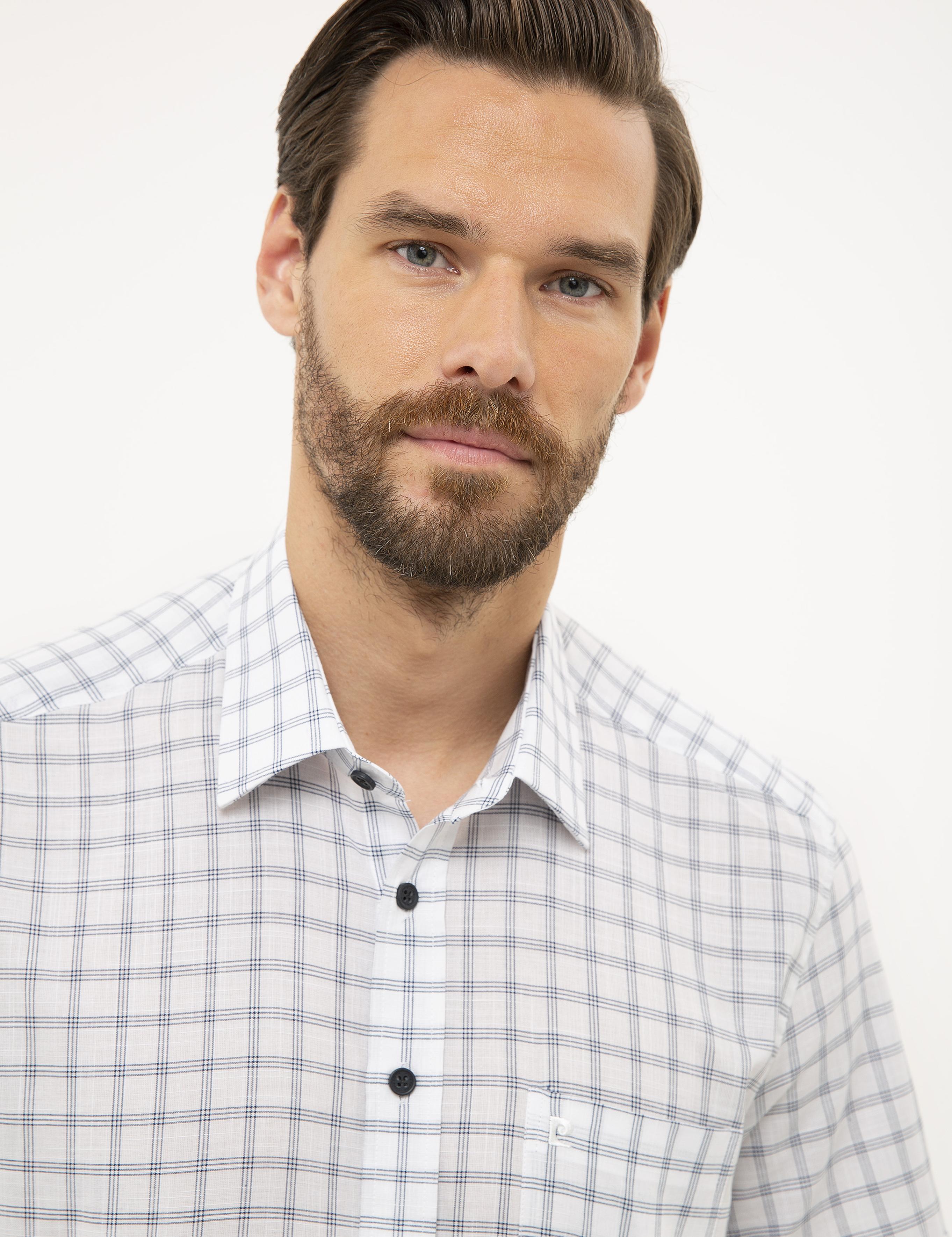 Lacivert Regular Fit Kısa Kollu Gömlek