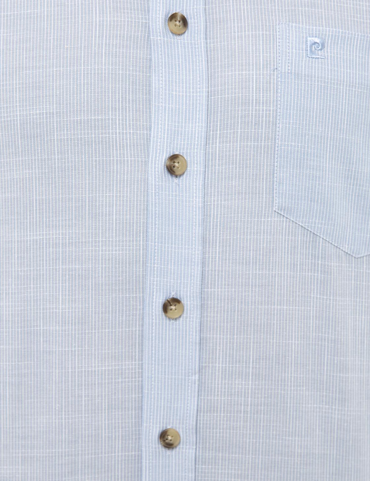 Açık Mavi Regular Fit Kısakol Gömlek - 50227436005