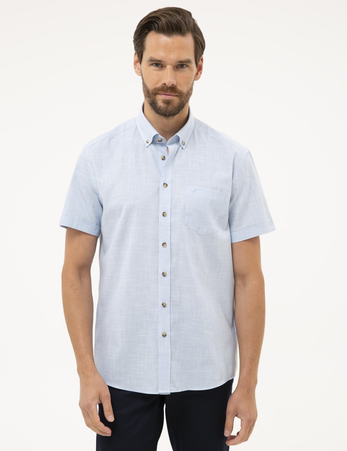 Açık Mavi Regular Fit Kısakol Gömlek