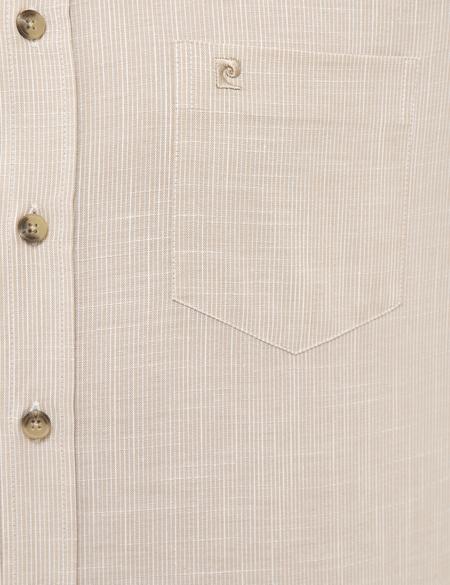 Bej Regular Fit Kısa Kollu Gömlek - 50227436019