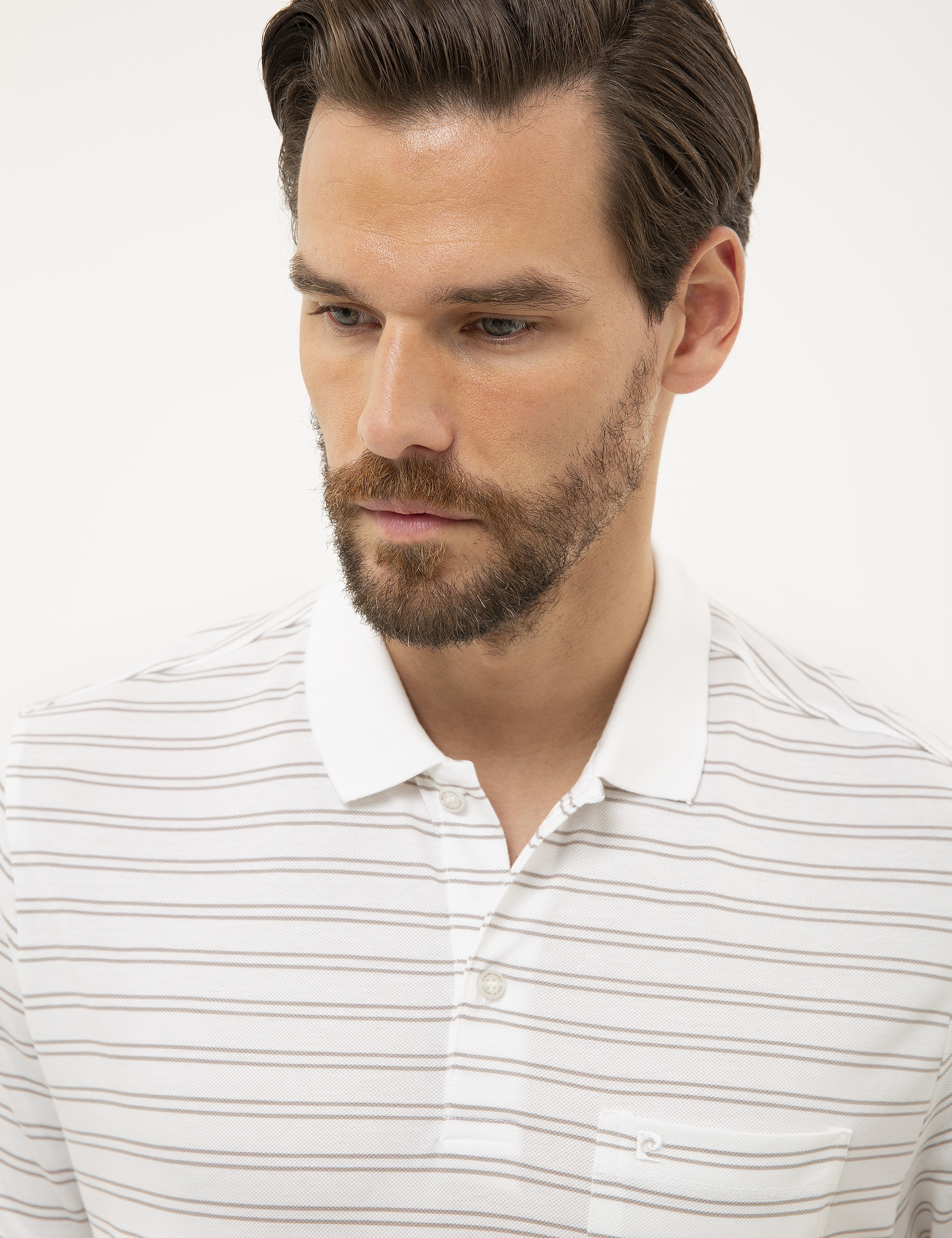 Beyaz Regular Fit Polo Yaka Tişört