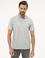 Gri Melanj Regular Fit Çizgili Polo Yaka Tişört