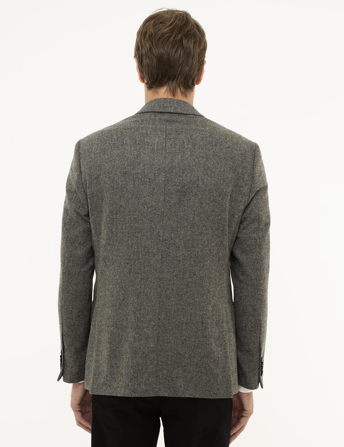 Gri Slim Fit Ceket - 50208604008