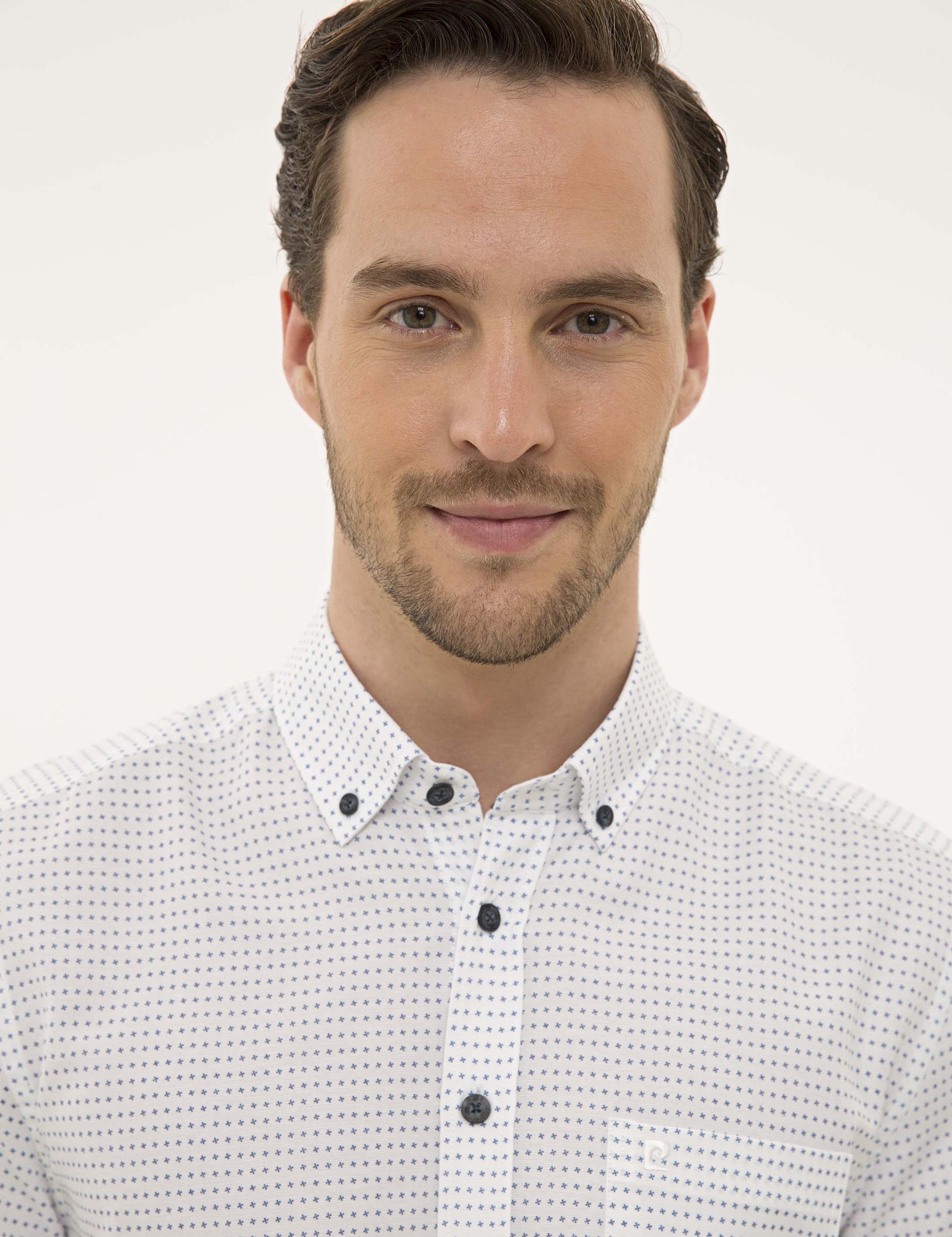 Lacivert Regular Fit Kısa Kollu Gömlek