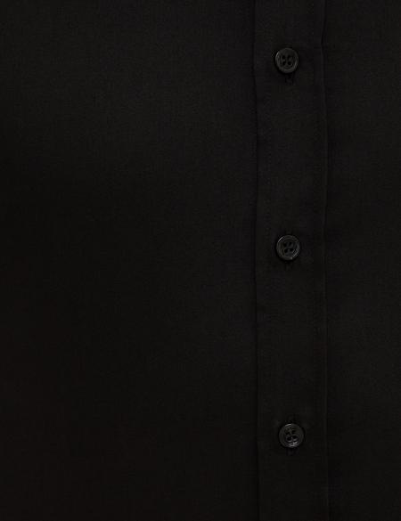 Siyah Regular Fit Kısa Kollu Gömlek - 50223101022