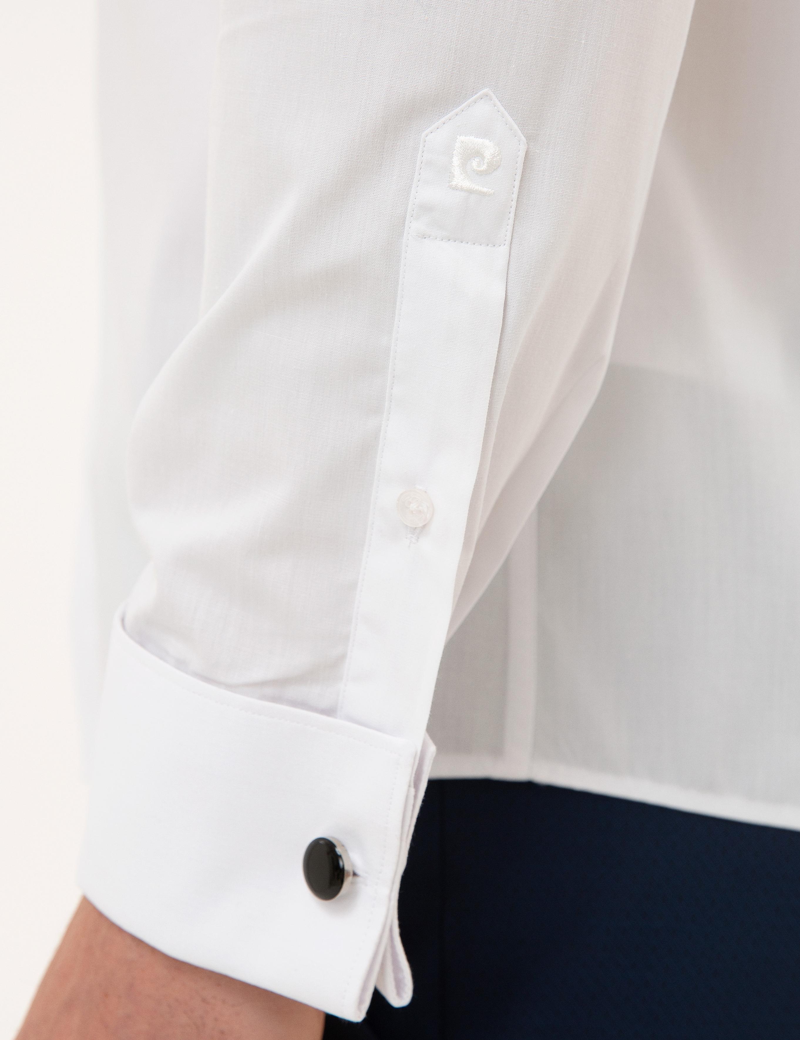 Beyaz Slim Fit Smokin Gömlek