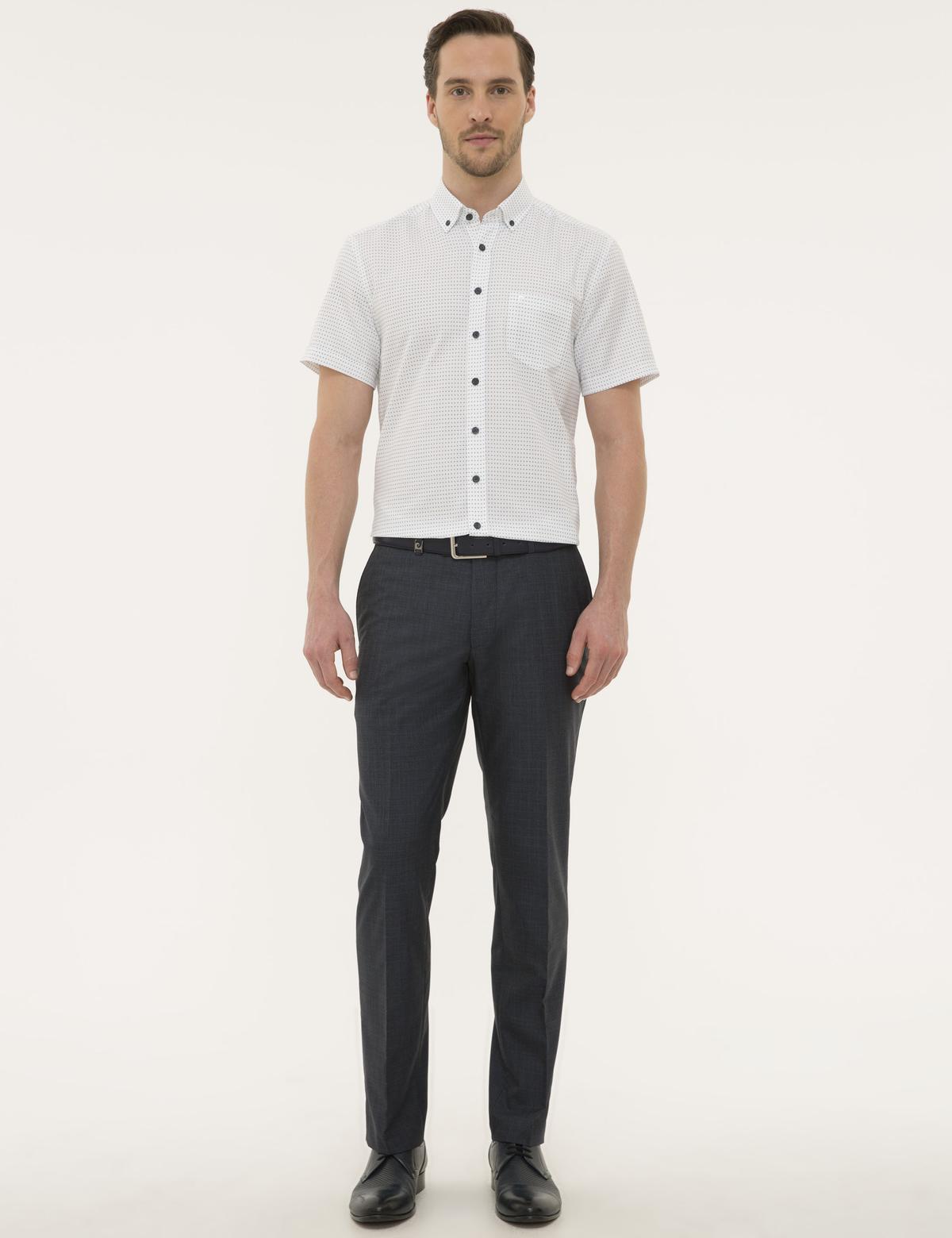 Lacivert Regular Fit Kısa Kollu Gömlek - 50224371017