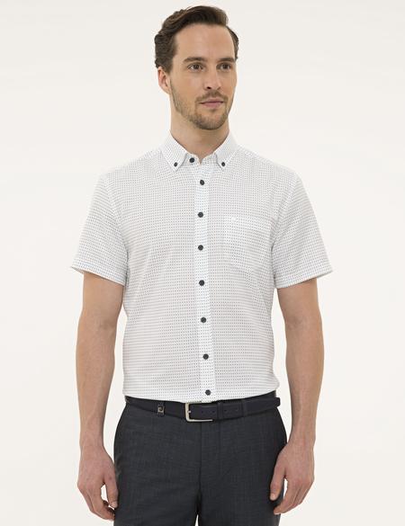 Lacivert Regular Fit Kısa Kollu Gömlek - 50224371017