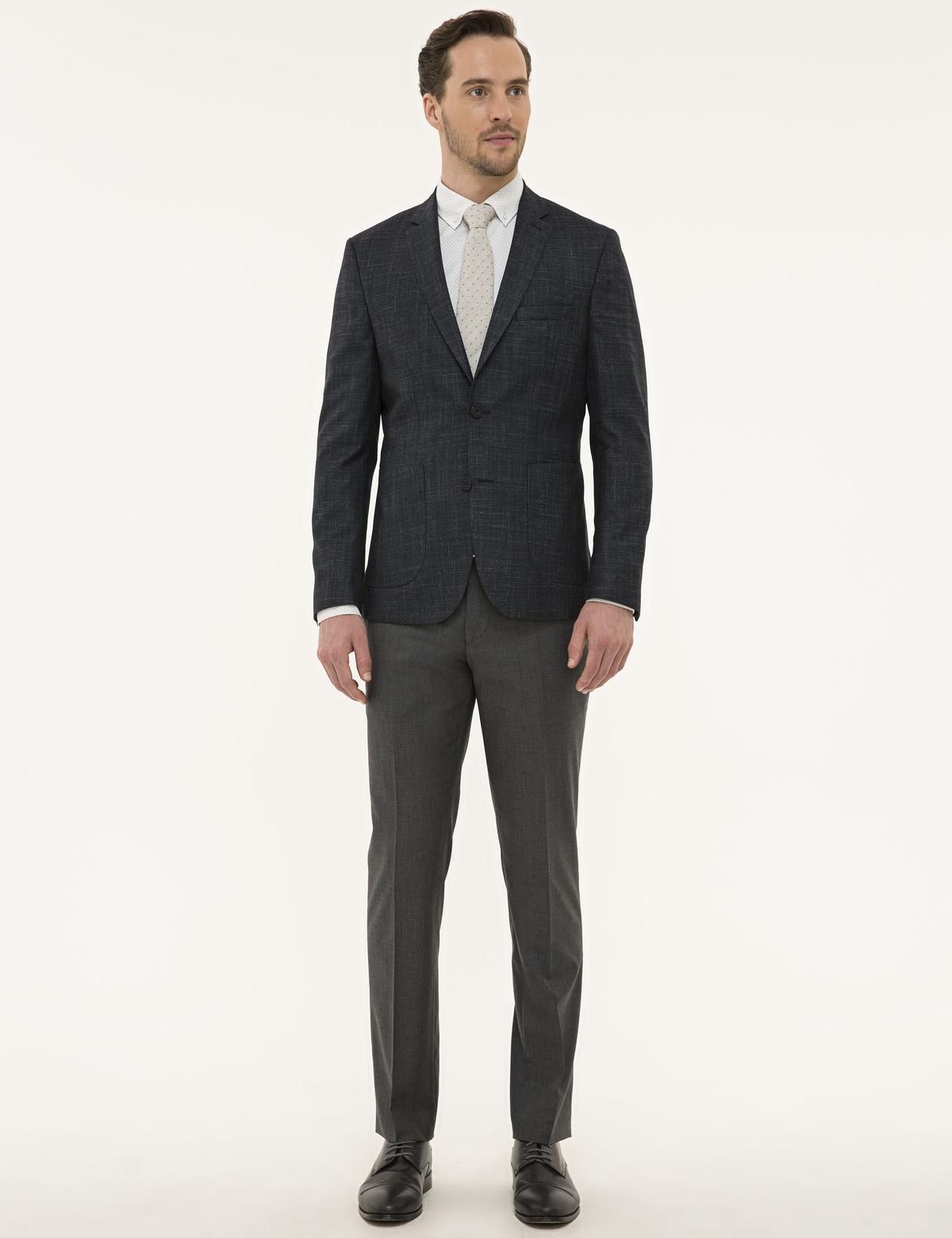 Lacivert Slim Fit Ceket - 50225993038