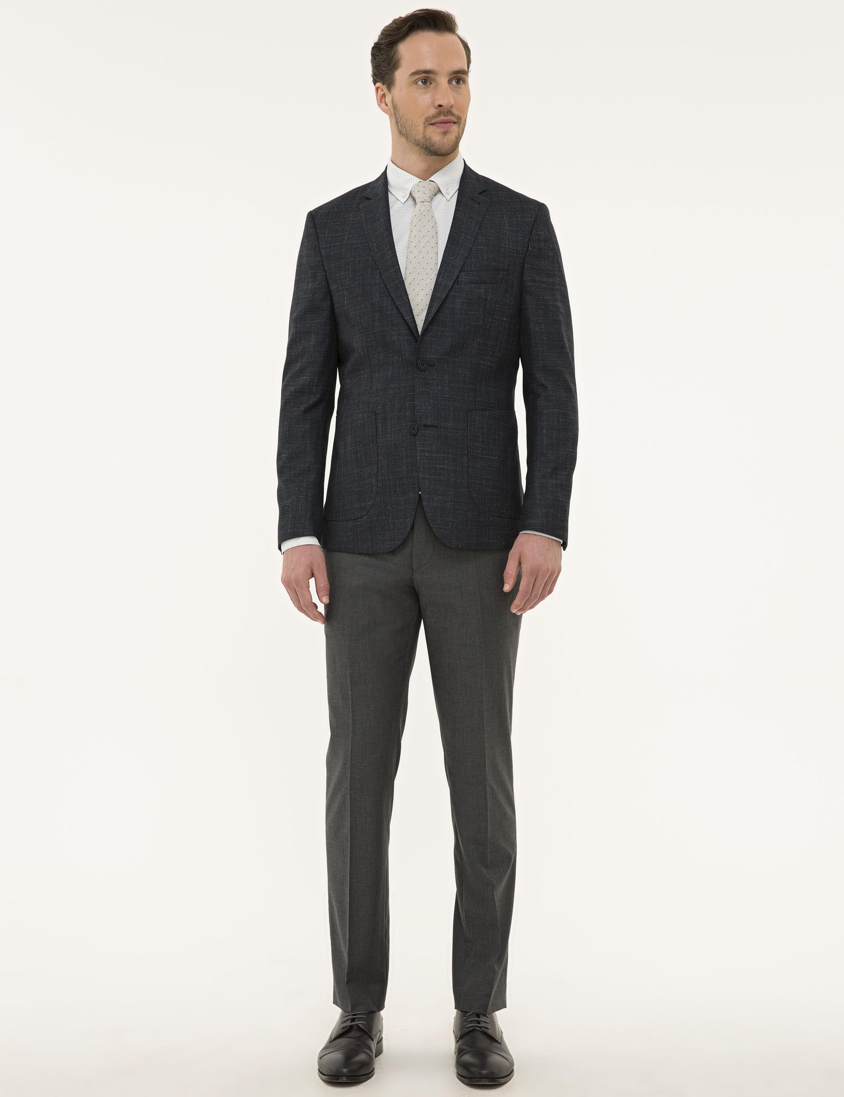 Lacivert Slim Fit Ceket