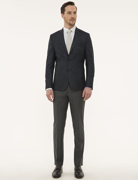 Lacivert Slim Fit Ceket - 50225993038