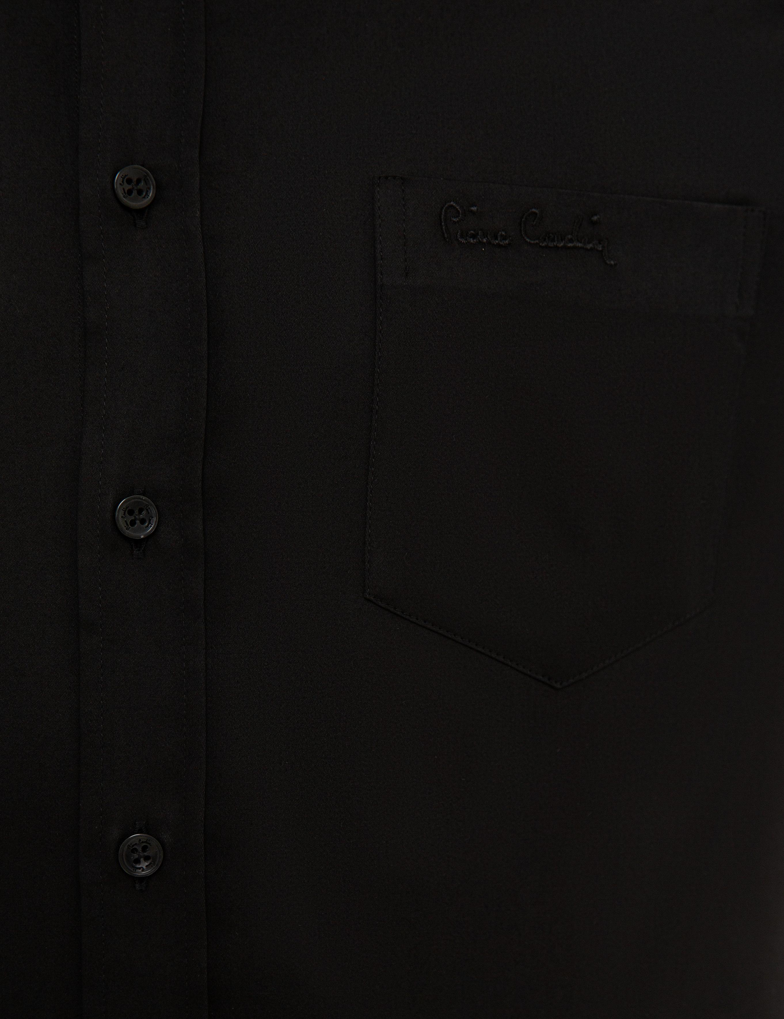 Siyah Regular Fit Kısa Kollu Gömlek