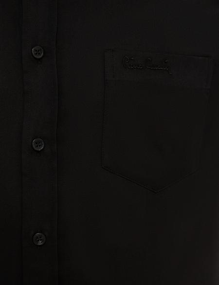Siyah Regular Fit Kısa Kollu Gömlek - 50223101022