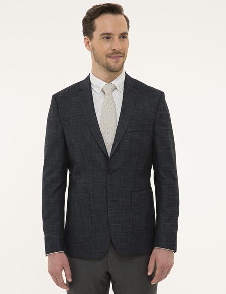 Lacivert Slim Fit Ceket - 50225993038
