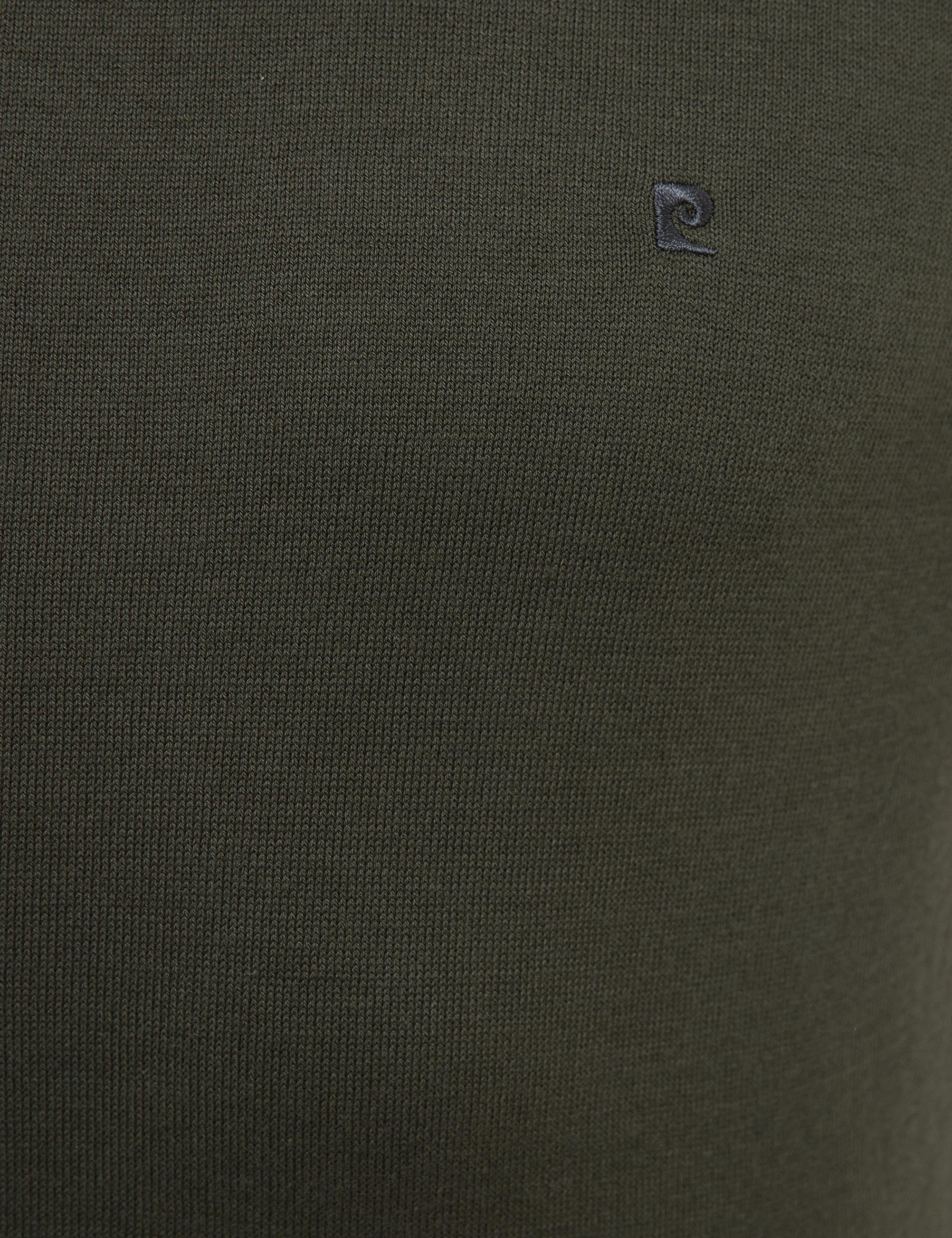 Yeşil Slim Fit Bisiklet Yaka Basic Triko Kazak