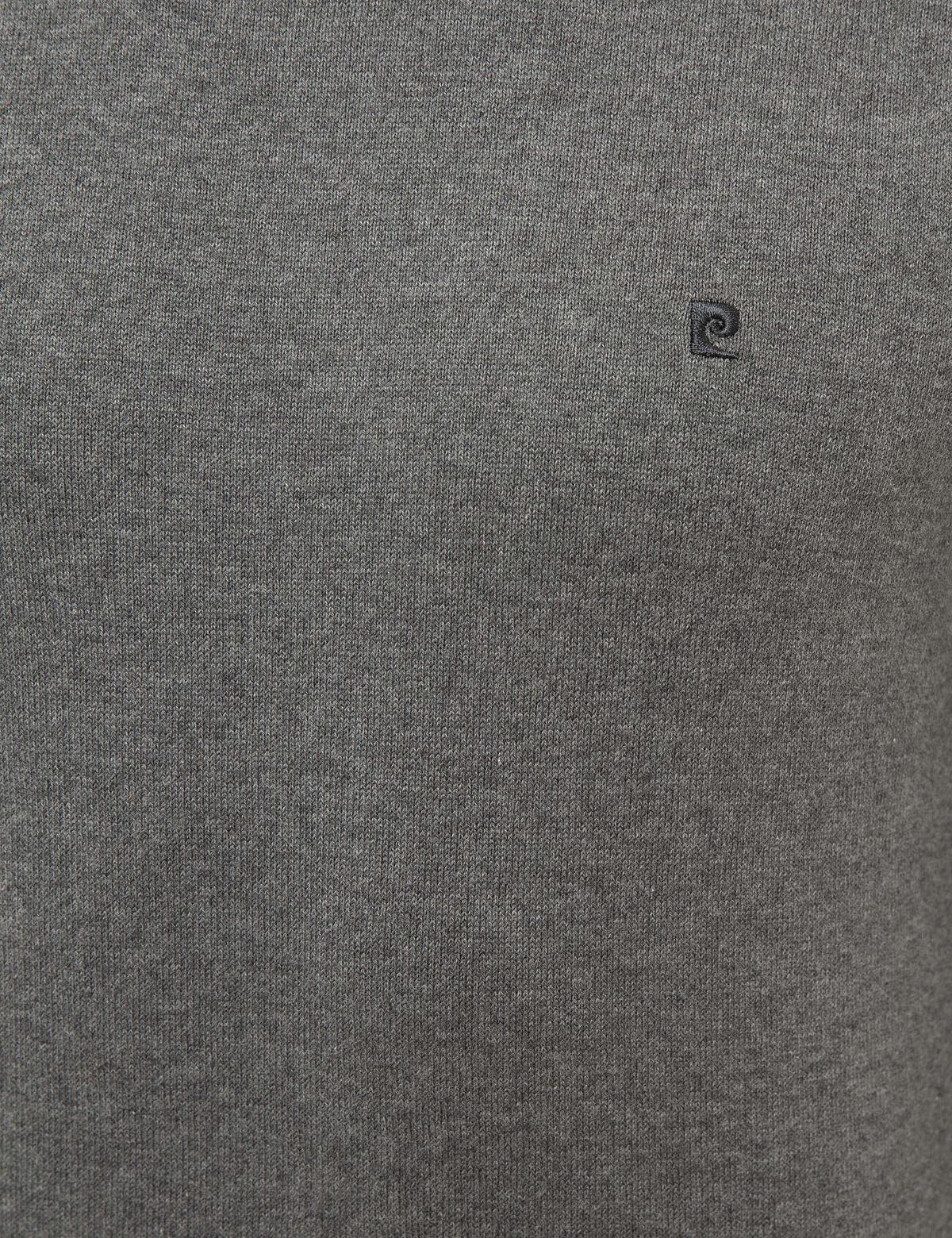 Gri Melanj Slim Fit Bisiklet Yaka Basic Triko Kazak - 50230805049