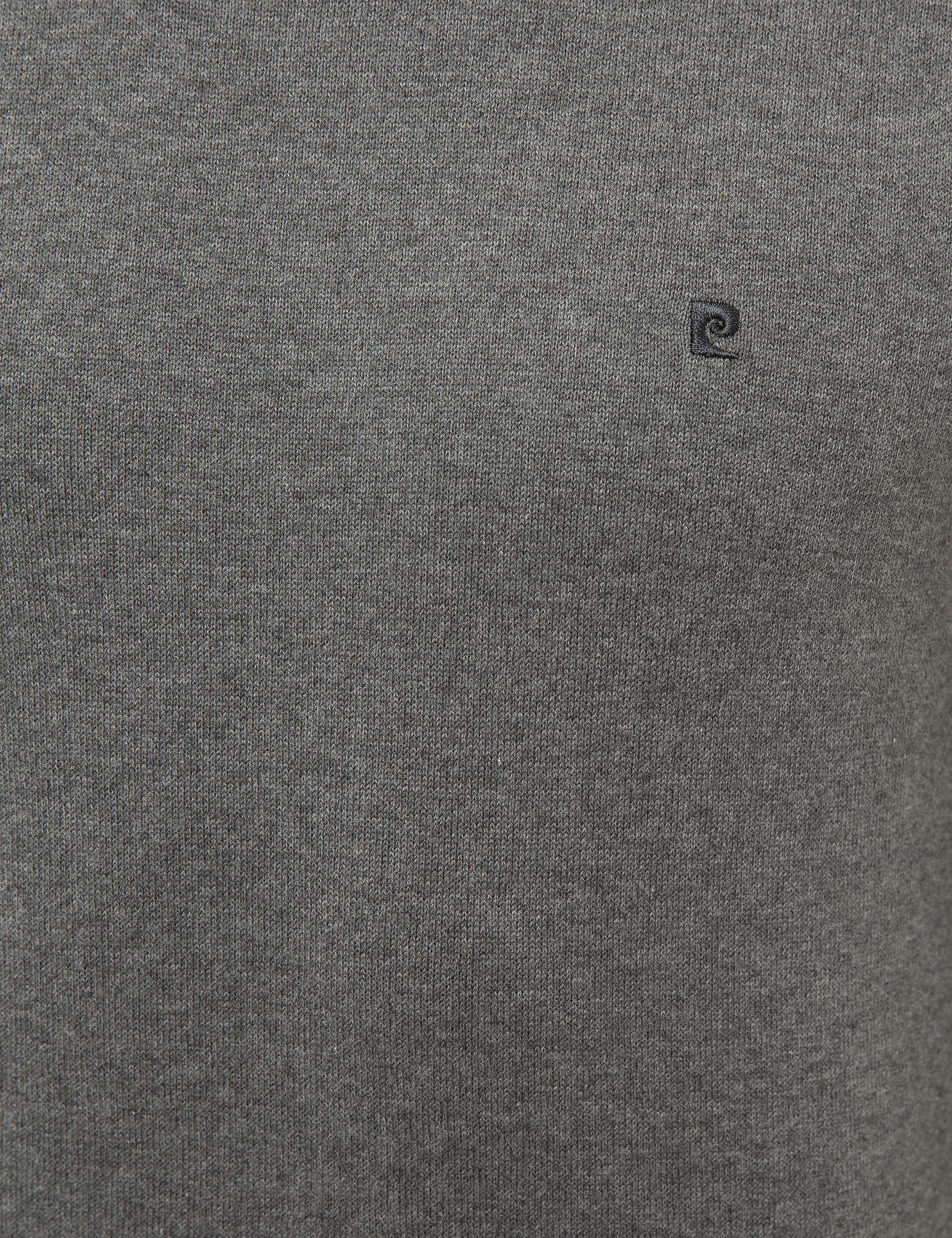 Gri Melanj Slim Fit Bisiklet Yaka Basic Triko Kazak - Image 6