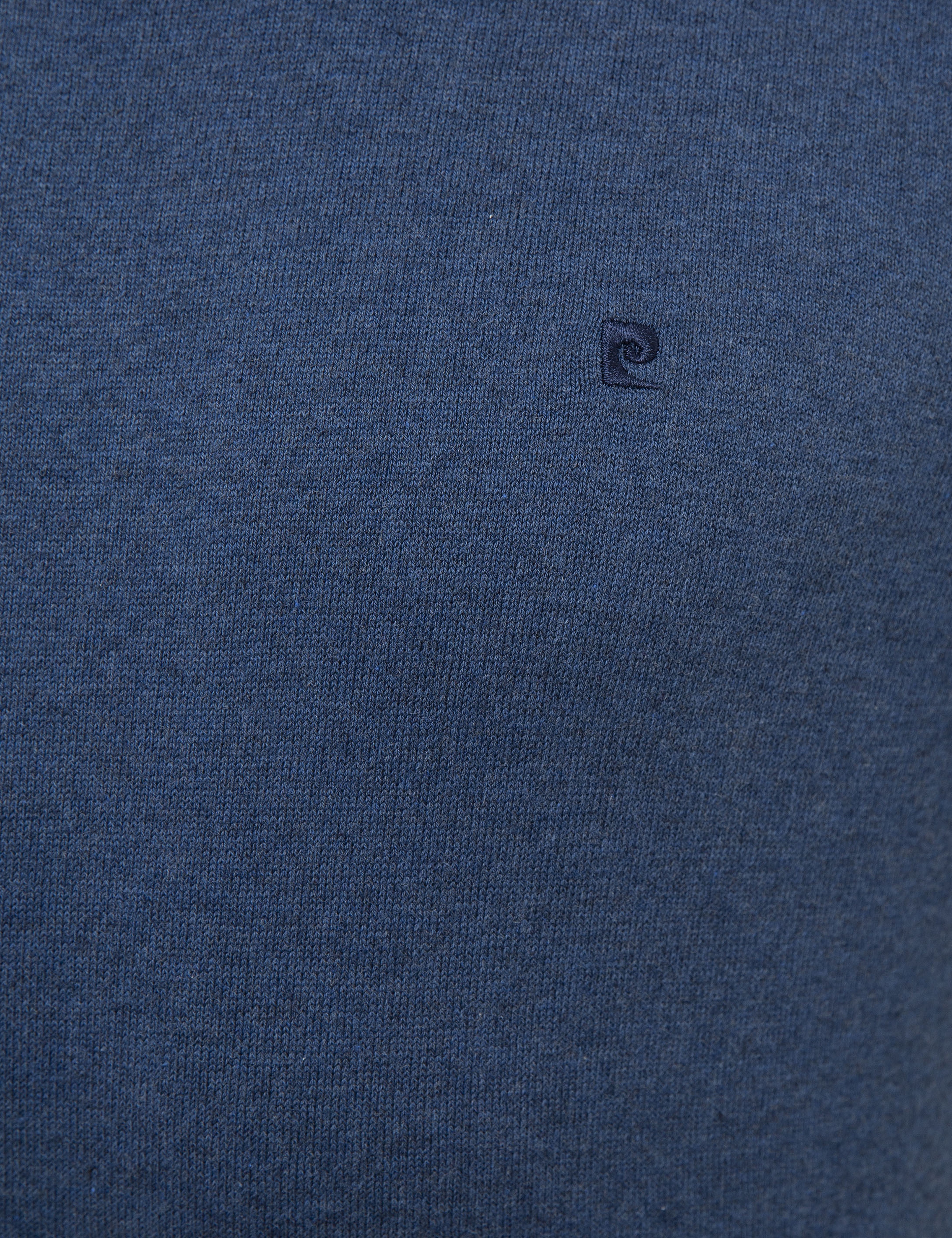 İndigo Melanj Slim Fit Bisiklet Yaka Basic Triko Kazak