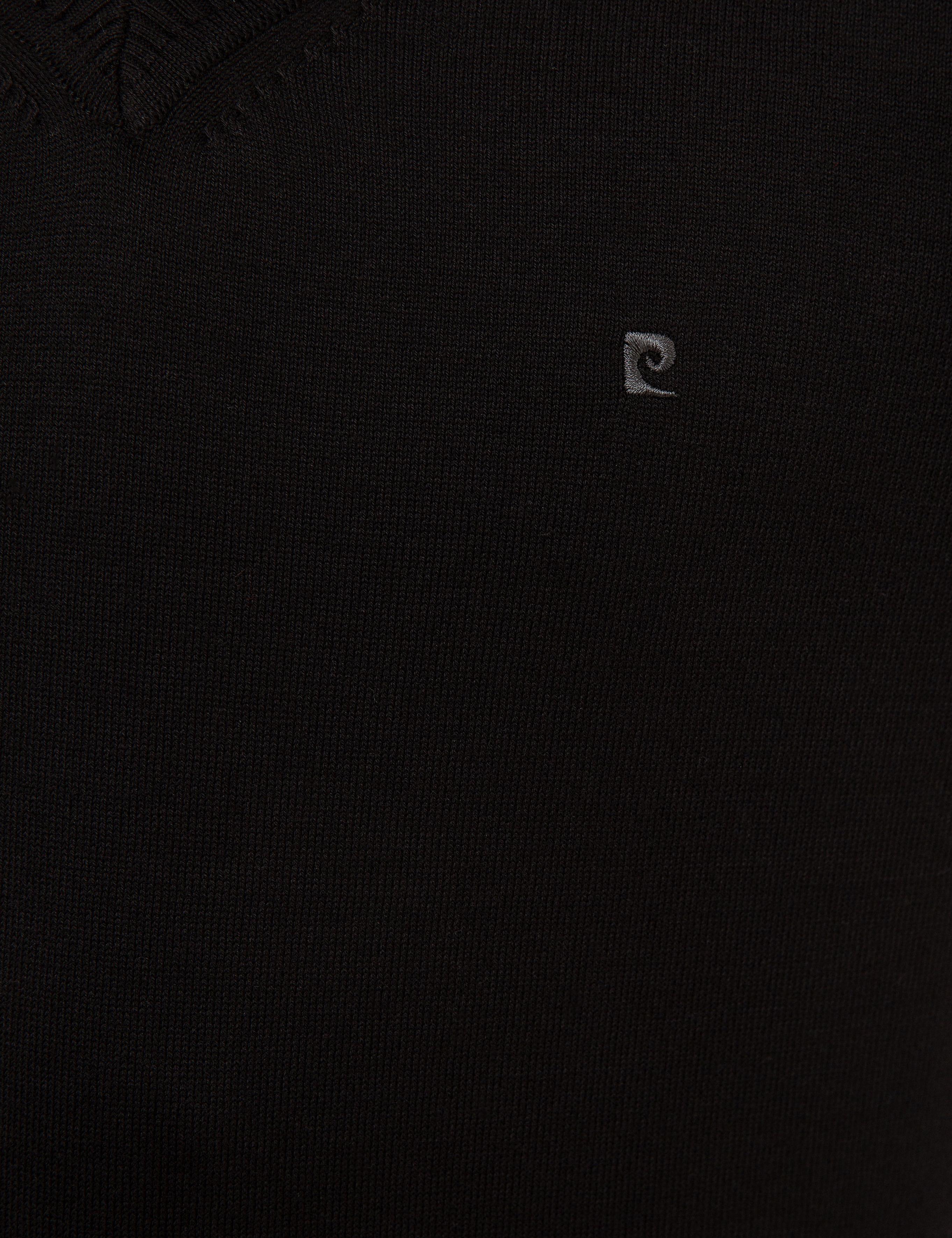 Siyah Slim Fit V Yaka Basic Triko Kazak