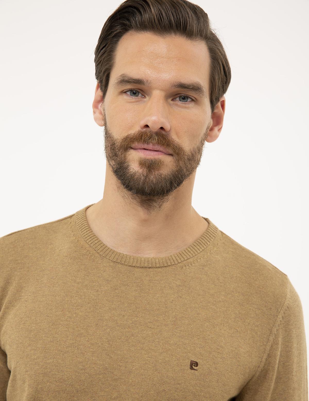 Camel Melanj Slim Fit Bisiklet Yaka Basic Triko Kazak - 50230805079