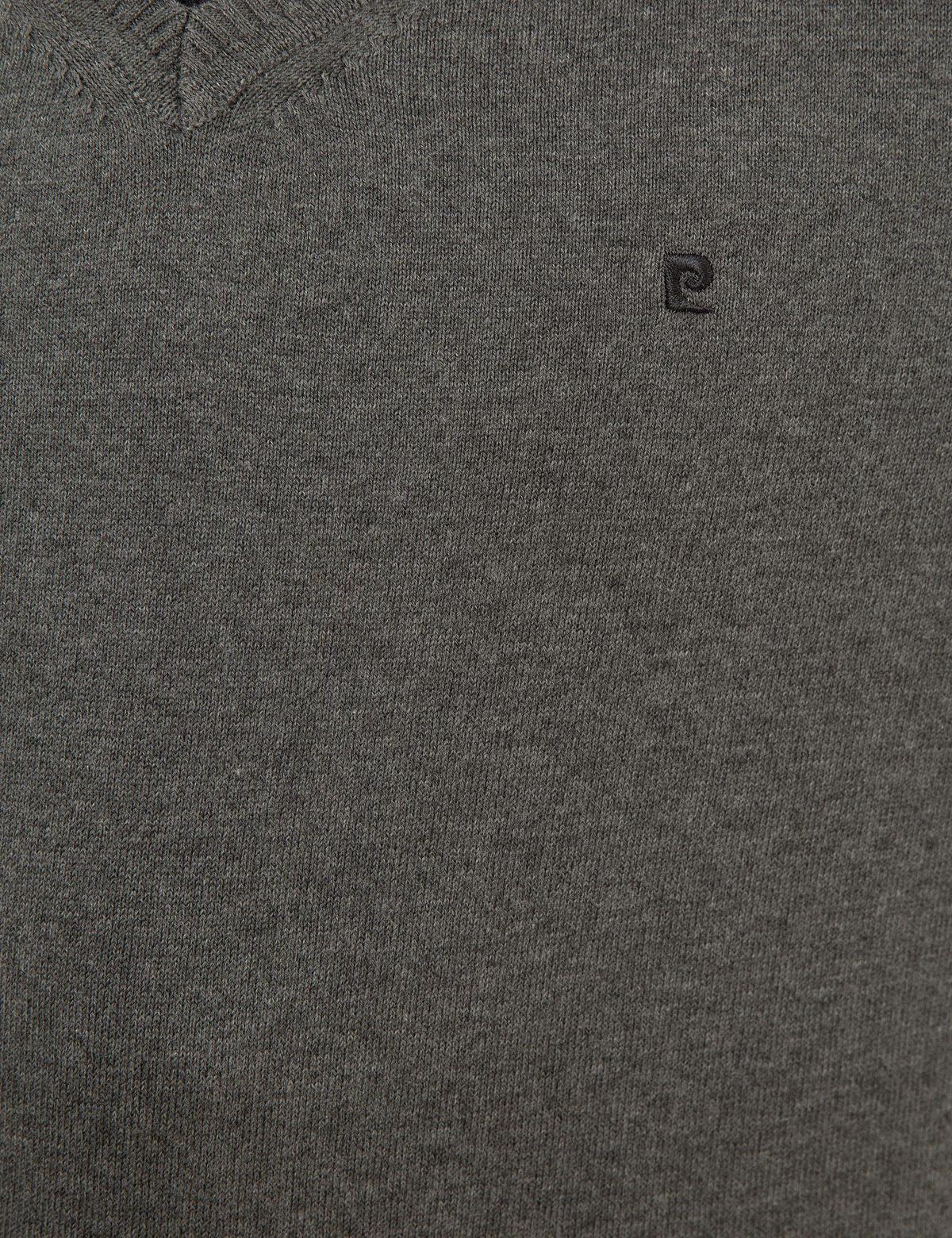 Gri Melanj Slim Fit Basic Triko Kazak - 50230806048