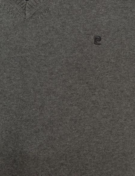 Gri Melanj Slim Fit Basic Triko Kazak - 50230806048