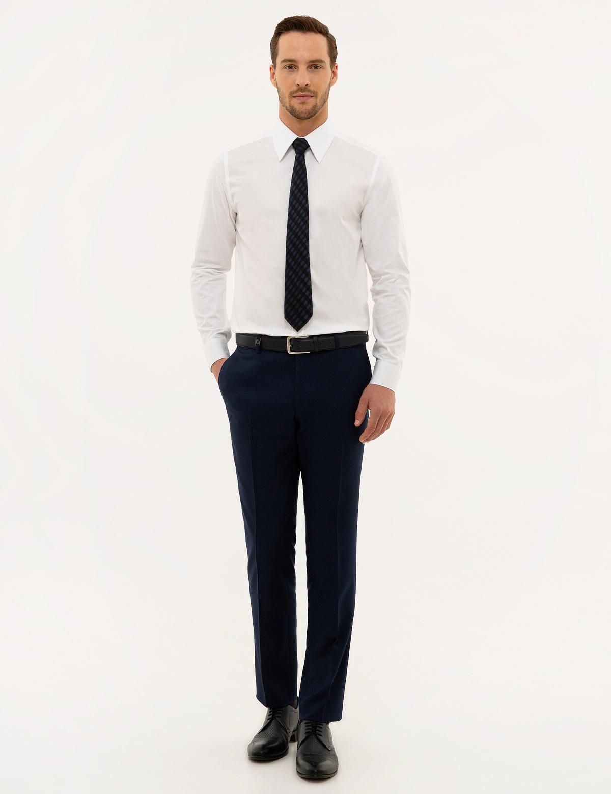 Lacivert Slim Fit Kumaş Pantolon