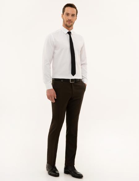 Kahverengi Slim Fit Kumaş Pantolon - 50229587146