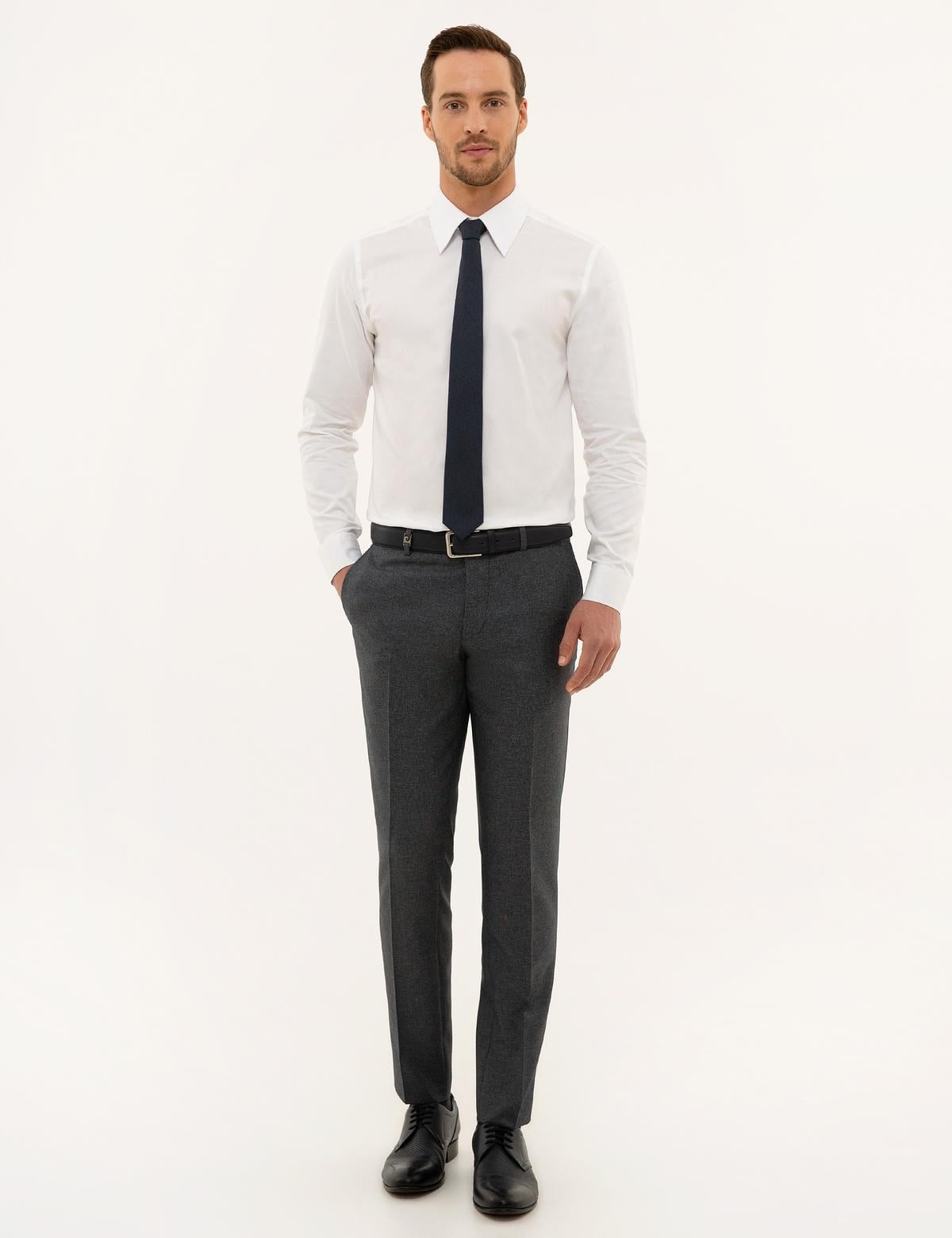 Lacivert Ex. Slim Fit Kumaş Pantolon