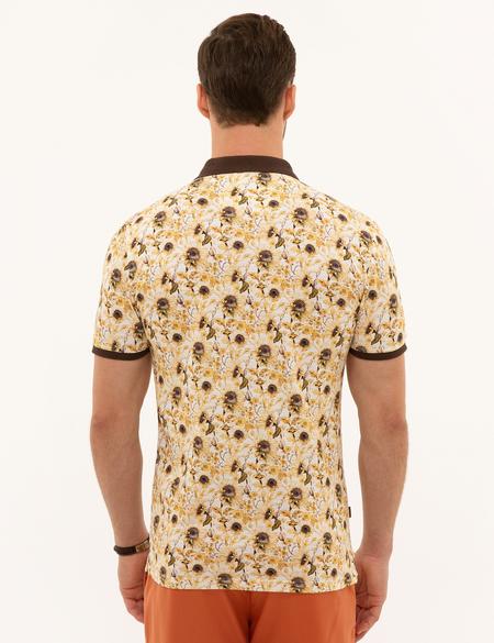 Kahverengi Slim Fit Polo Yaka Tişört - 50220894020