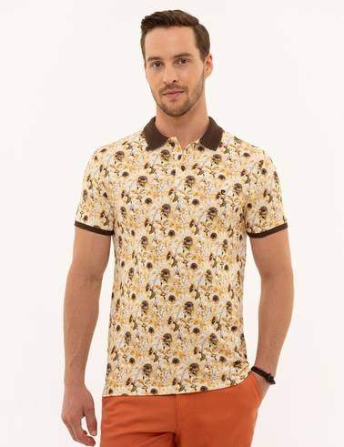 Kahverengi Slim Fit Polo Yaka Tişört