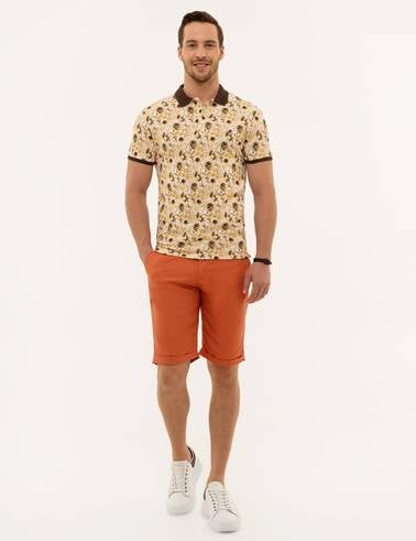 Kahverengi Slim Fit Polo Yaka Tişört