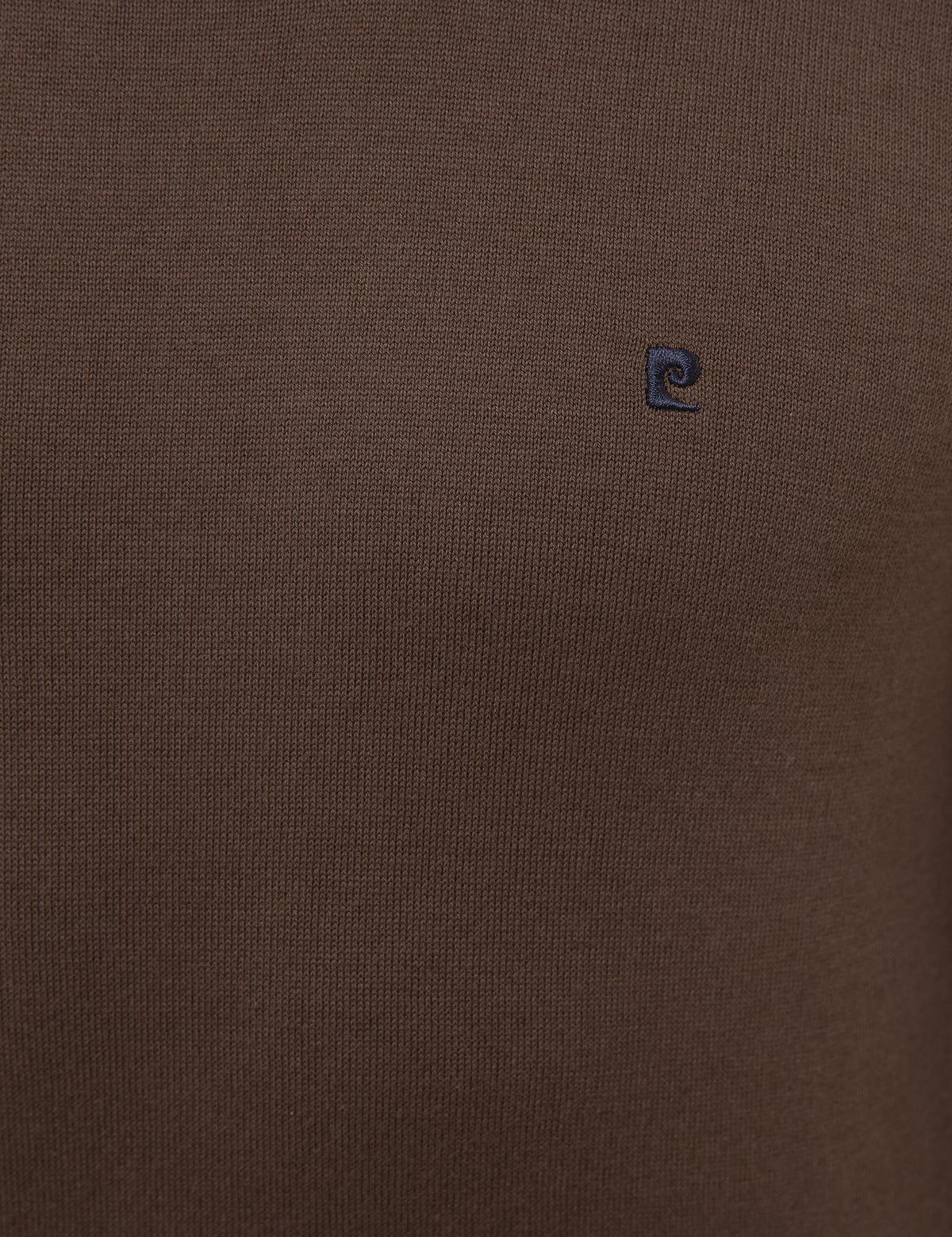 Kahverengi Slim Fit Bisiklet Yaka Basic Triko Kazak - 50230805069