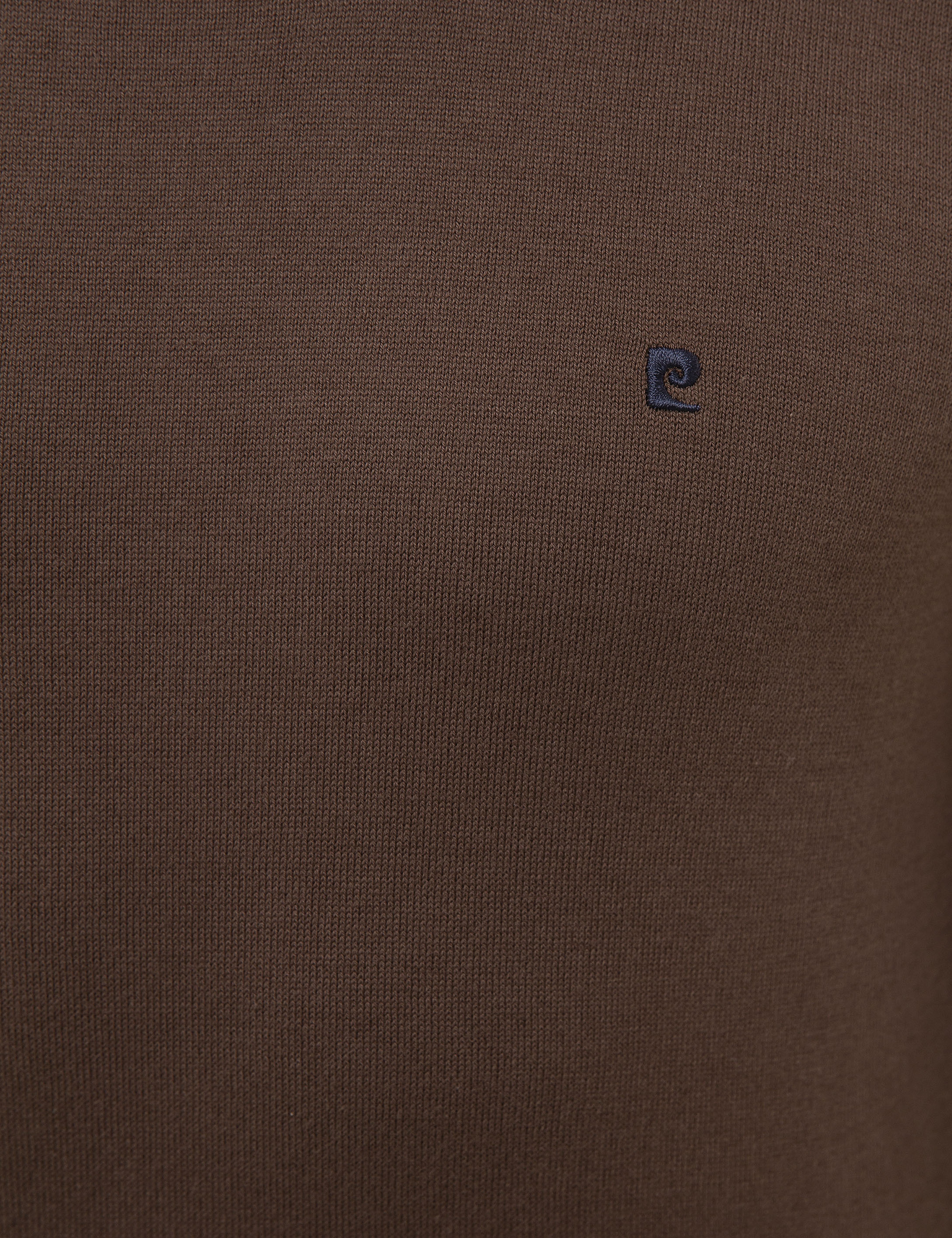 Kahverengi Slim Fit Bisiklet Yaka Basic Triko Kazak