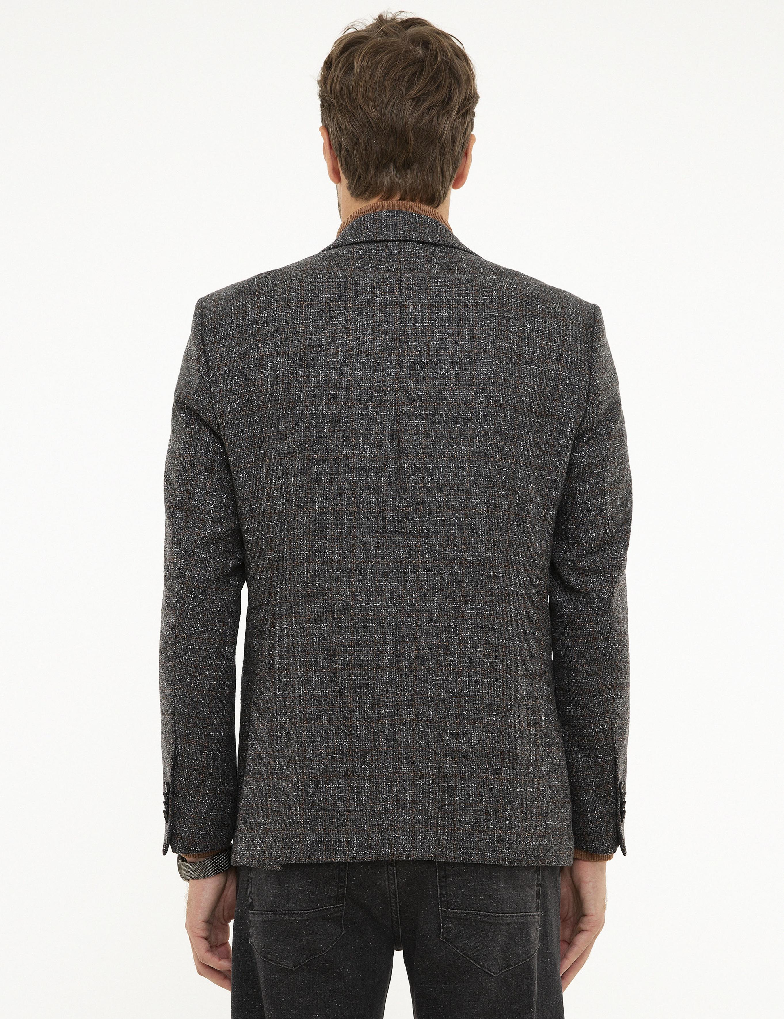 Füme Slim Fit Ceket