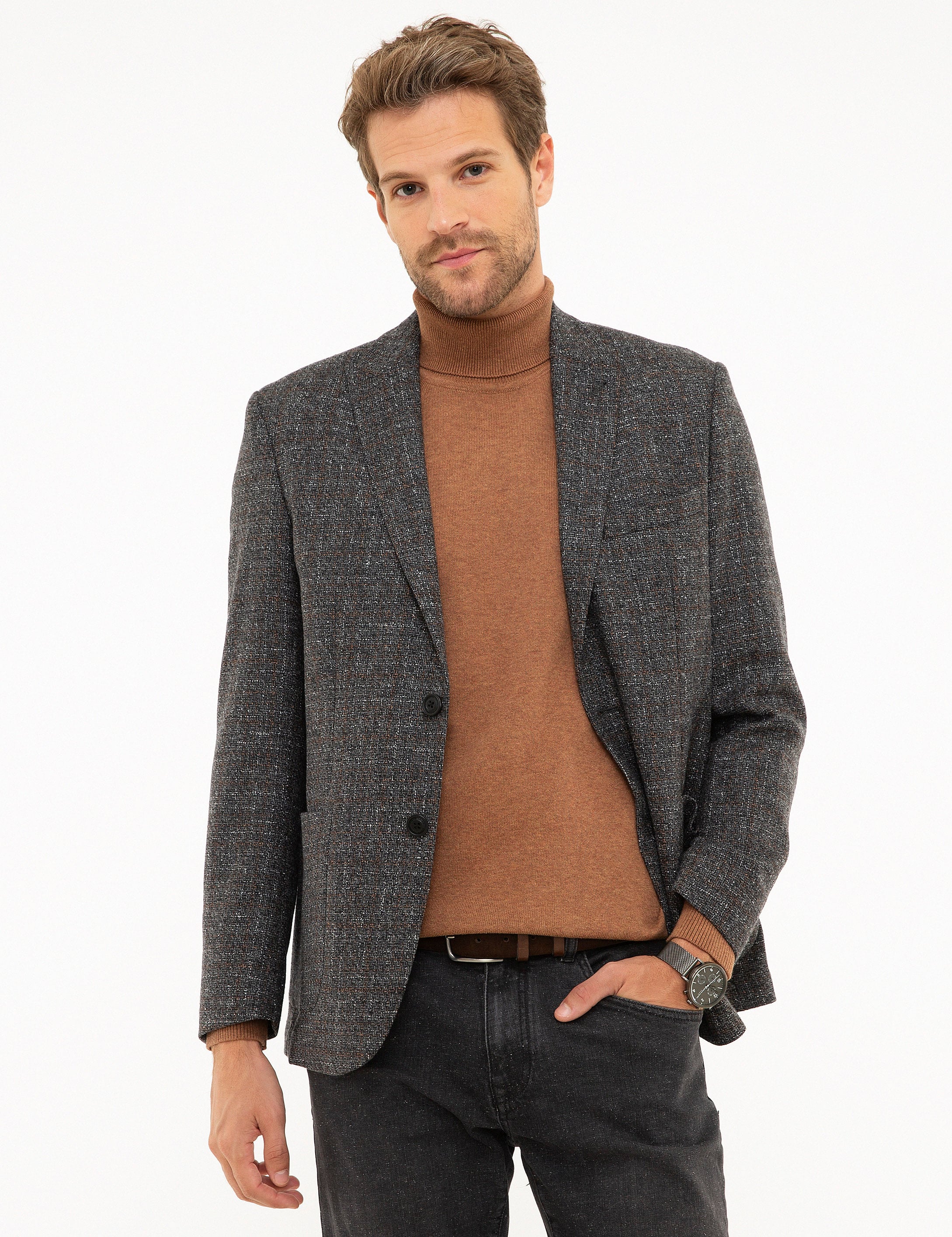 Füme Slim Fit Ceket