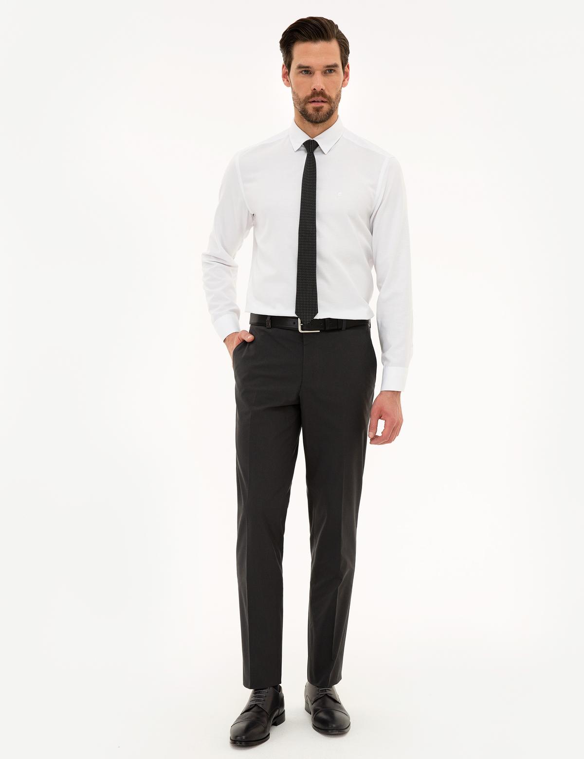 Siyah Slim Fit Kumaş Pantolon