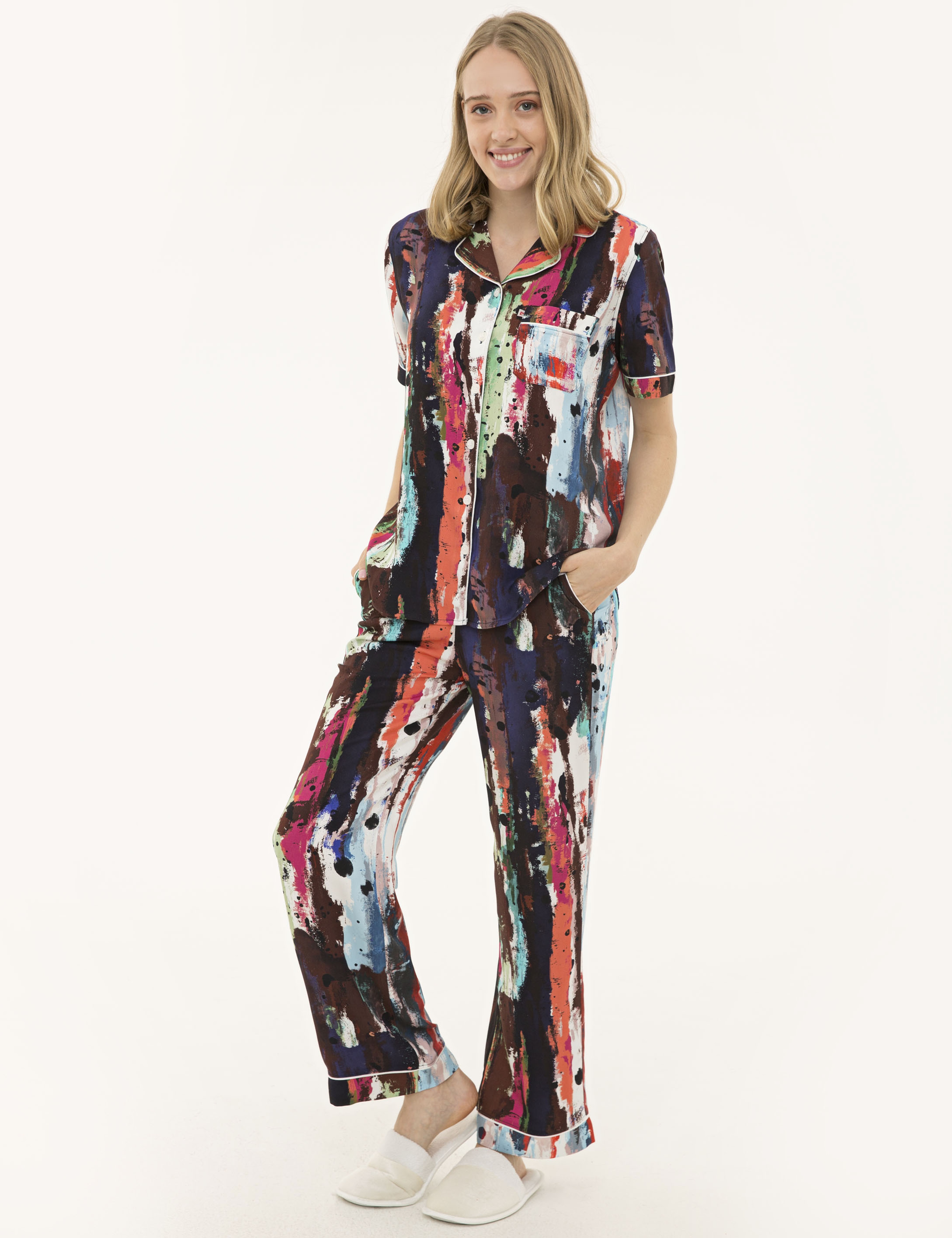 Çok Renkli Pijama Takımı - Image 3