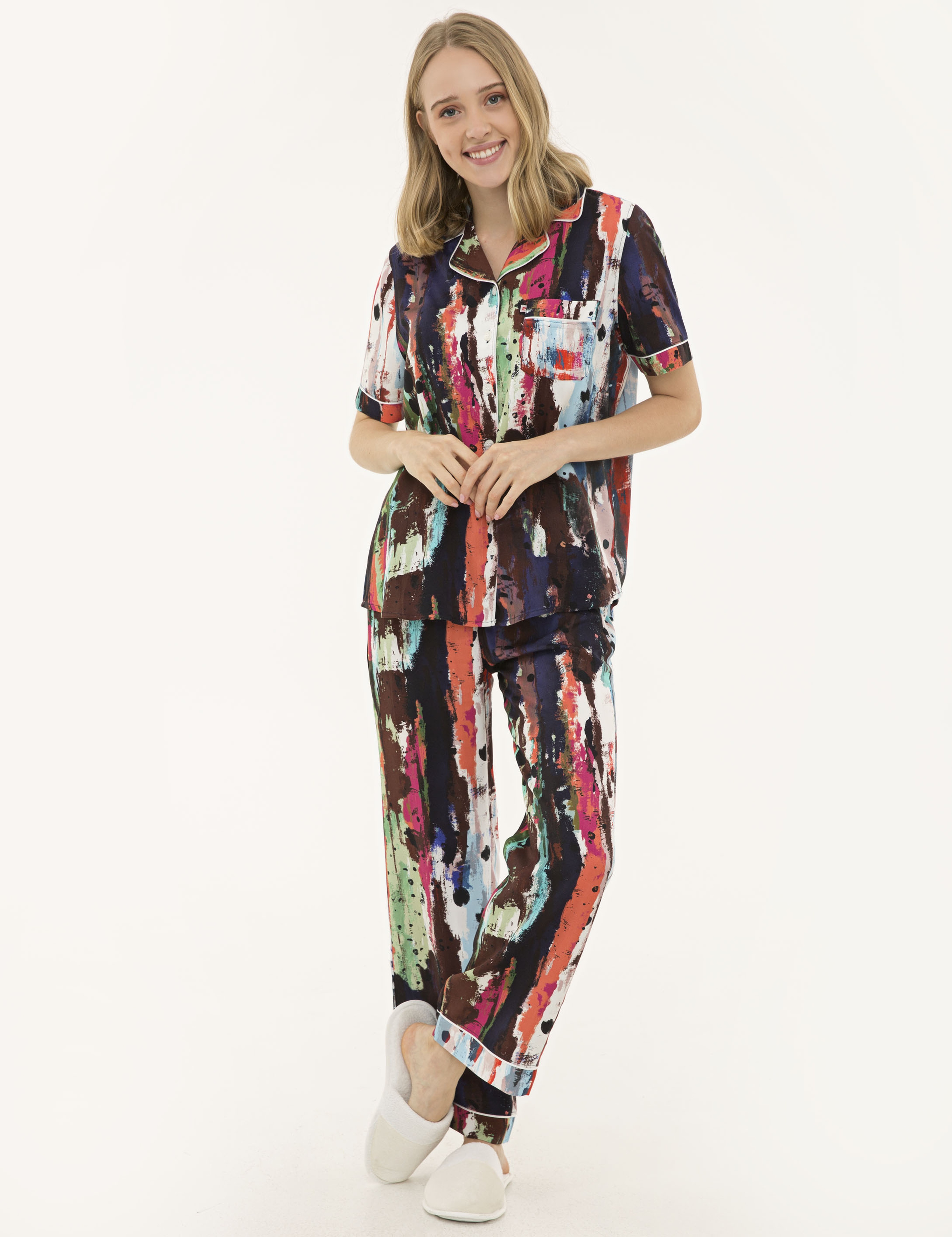 Çok Renkli Pijama Takımı - Image 2