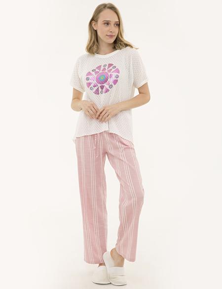 Pembe Pijama Takım - 50234534002