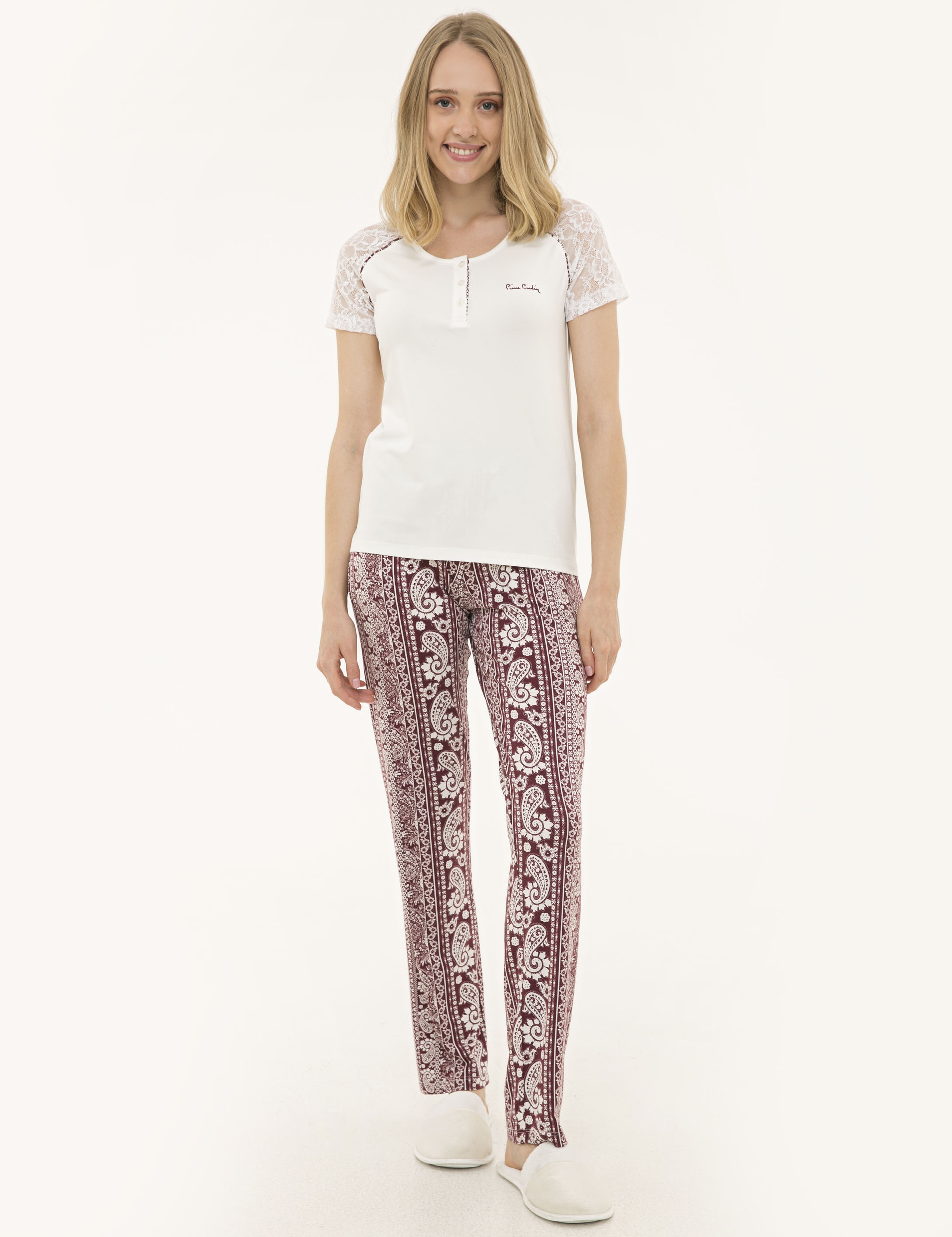 Bordo Pijama Takım - Image 3