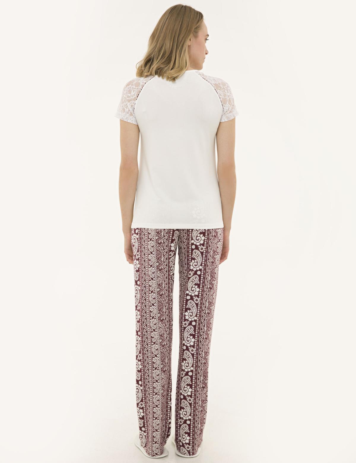 Bordo Pijama Takım - 50234532006