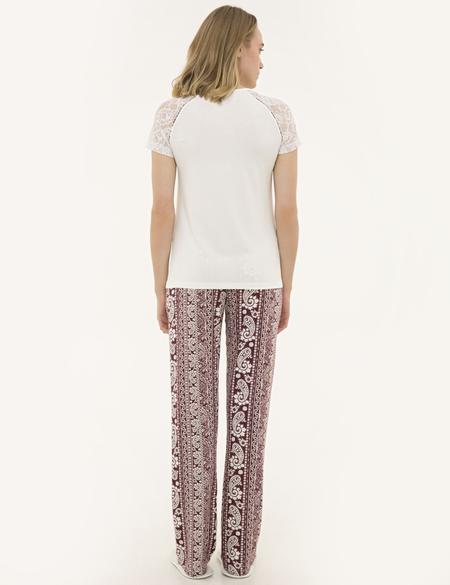 Bordo Pijama Takım - 50234532006