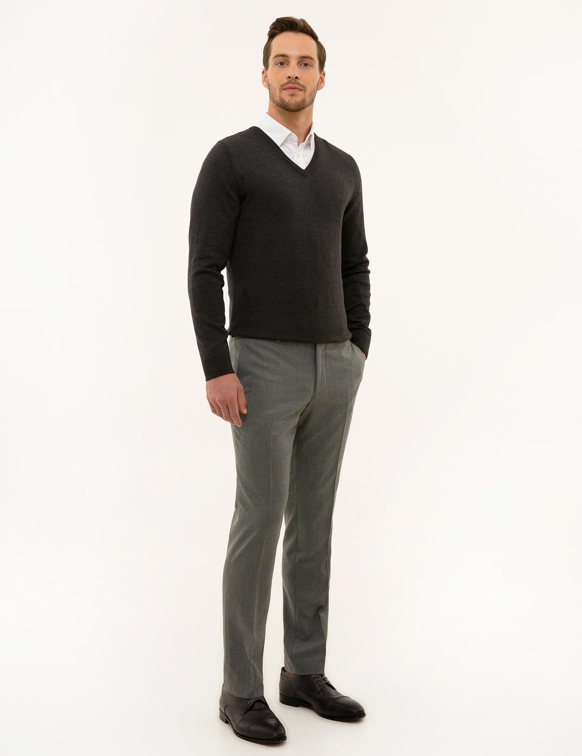 Gri Slim Fit Pantolon - 50229587053