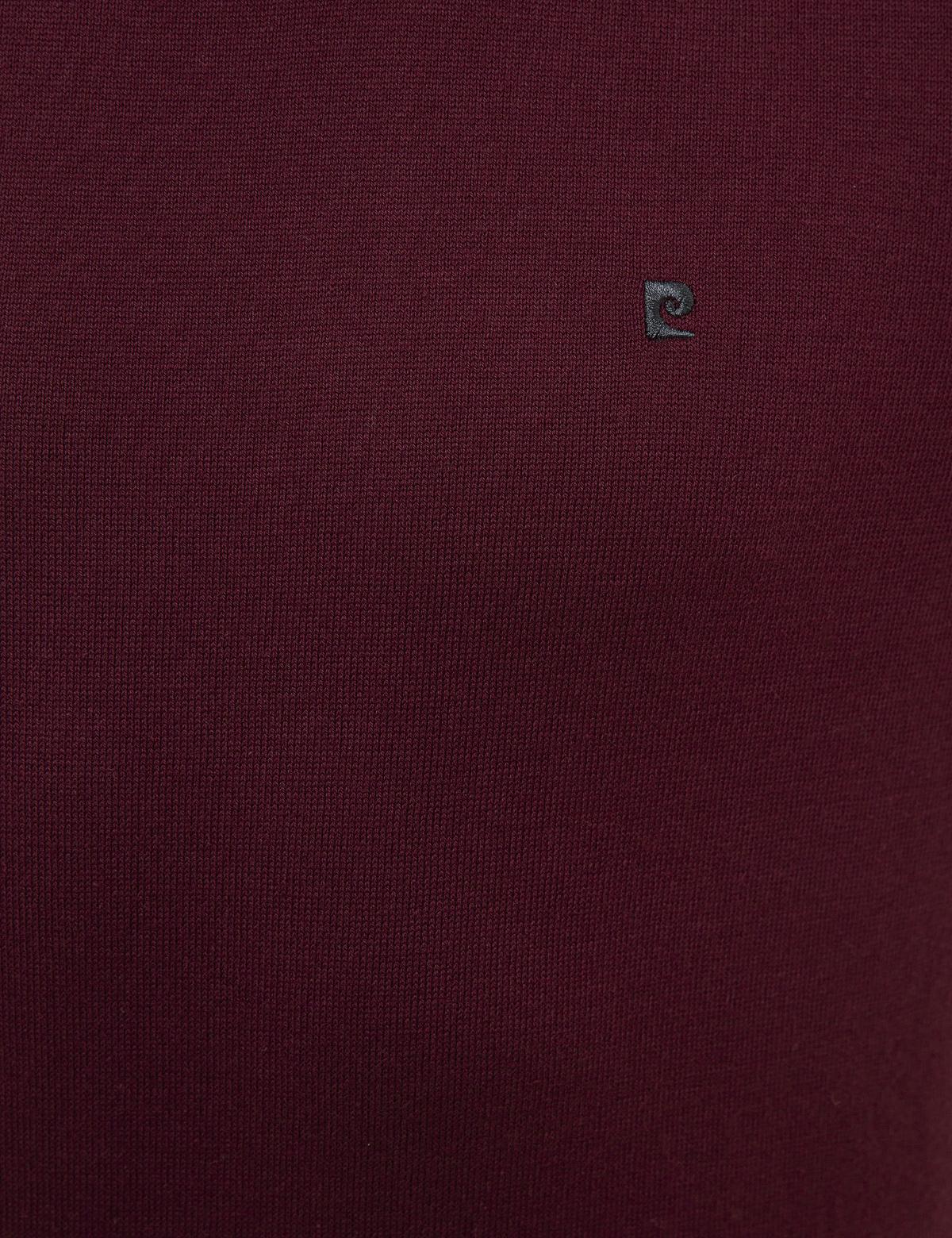 Bordo Slim Fit Bisiklet Yaka Basic Triko Kazak - 50230805029